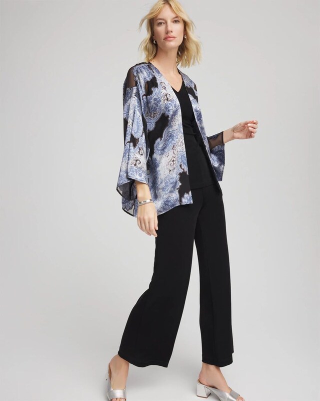 Travelers Collection Paisley Burnout Jacket - image 2
